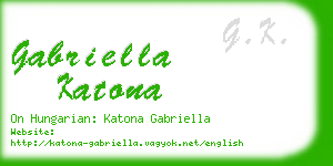 gabriella katona business card